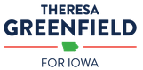 Theresa Greenfield US Senate  candidate for Iowa, who hopefully replaces Joni Ernst, who doesn’t even know price of soybean when directly asked, while Mrs. Greenfield knows price of corn.